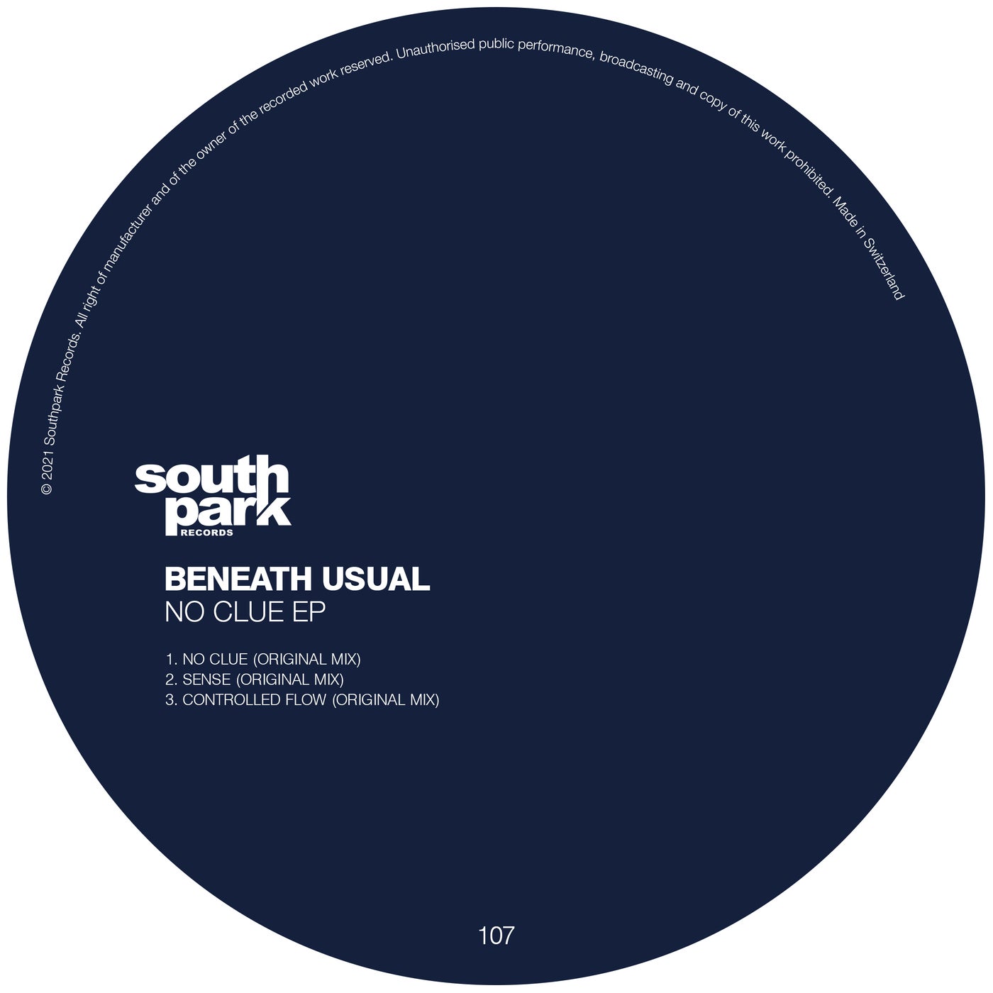Beneath Usual – No Clue EP [SOUTHPARK107]
